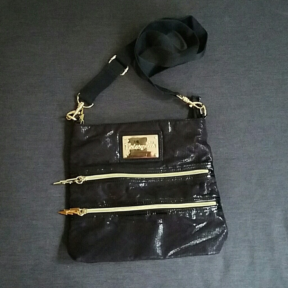 Sequin black and gold Betsyville Crossbody Bag