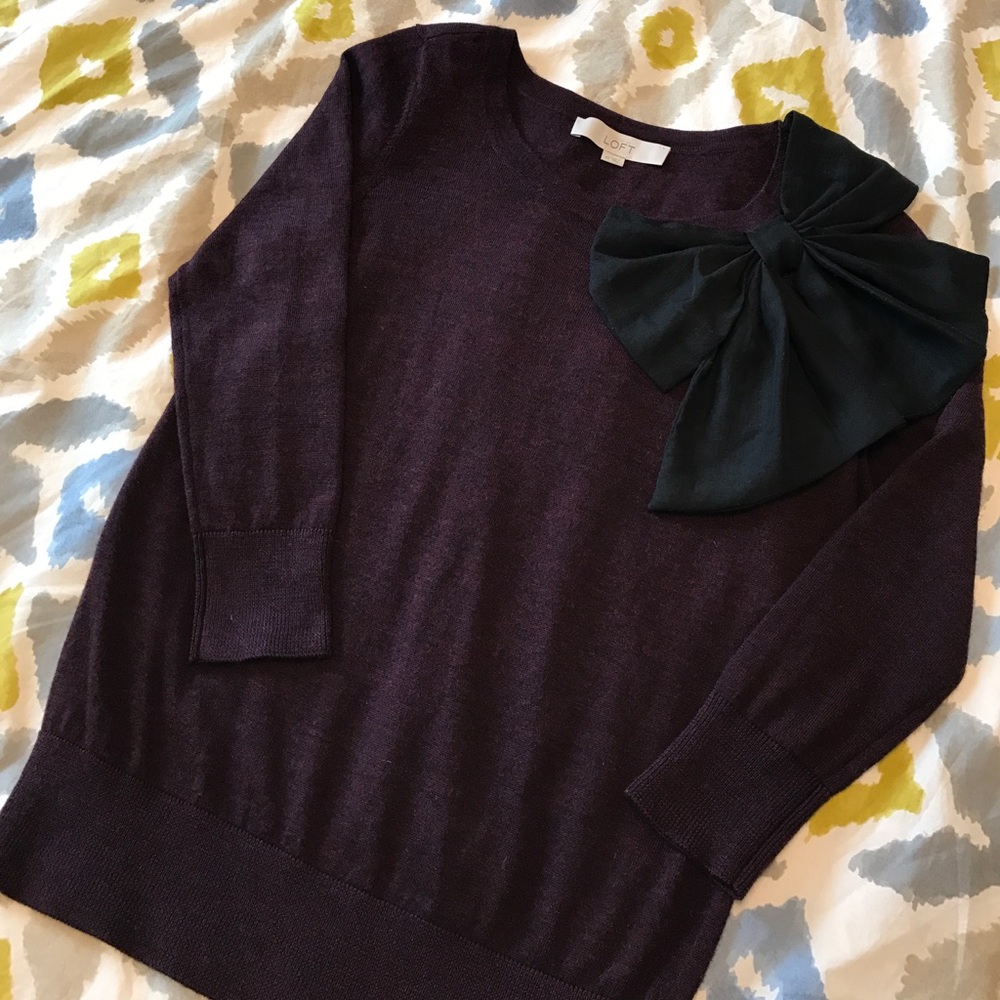 Loft Sweater with Bow Detail