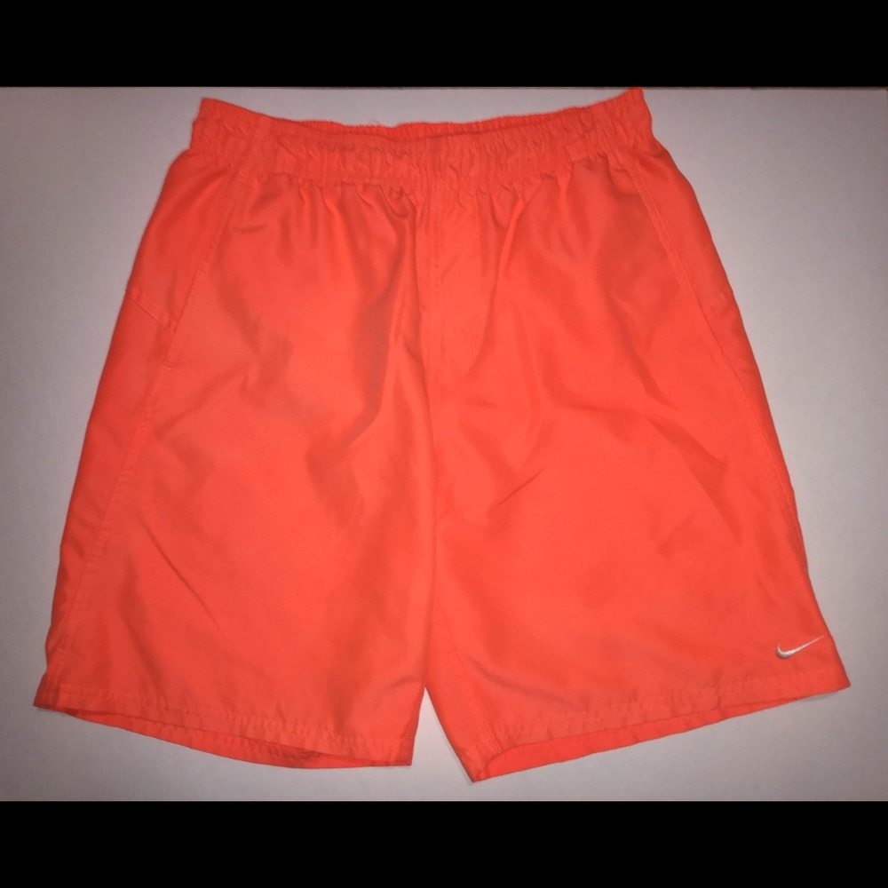 Nike Orange Swim Trunks