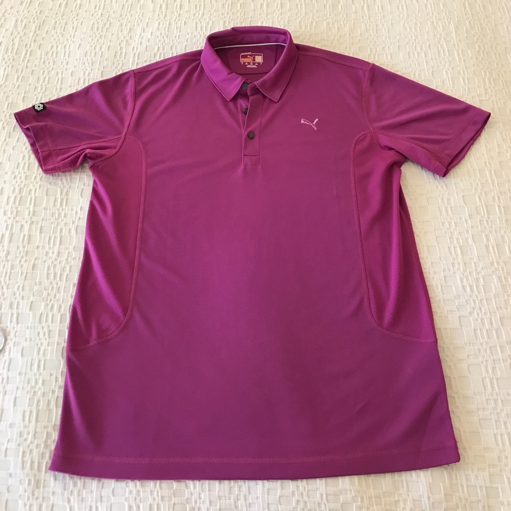 Men's Puma sport style purple golf shirt.