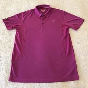 Men's Puma sport style purple golf shirt.