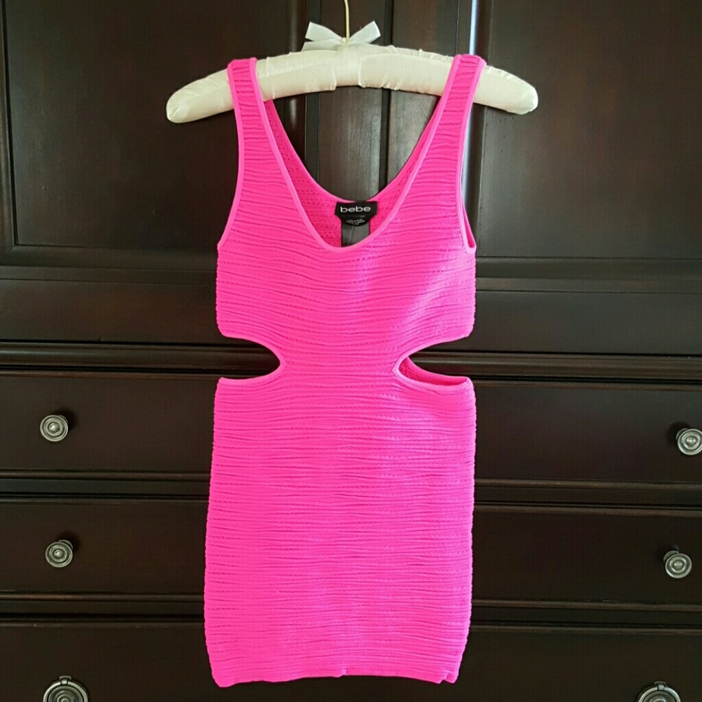 NWT Bebe Hot pink mini dress