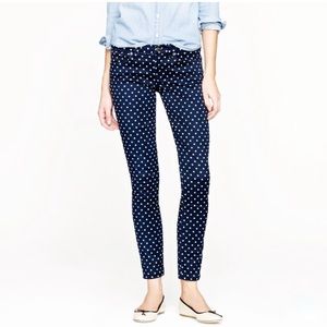 J. Crew toothpick polka dot skinny pants