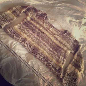 Free People chunky knit cropped sweater