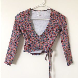 American Apparel Juliard printed wrap top