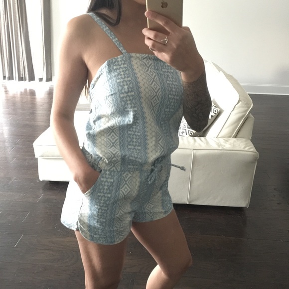 Aztec Chambray Romper - Picture 3 of 4