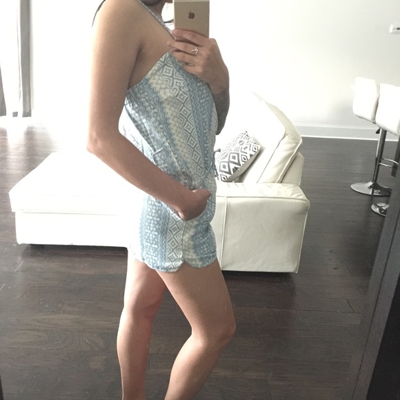 Aztec Chambray Romper - Picture 4 of 4