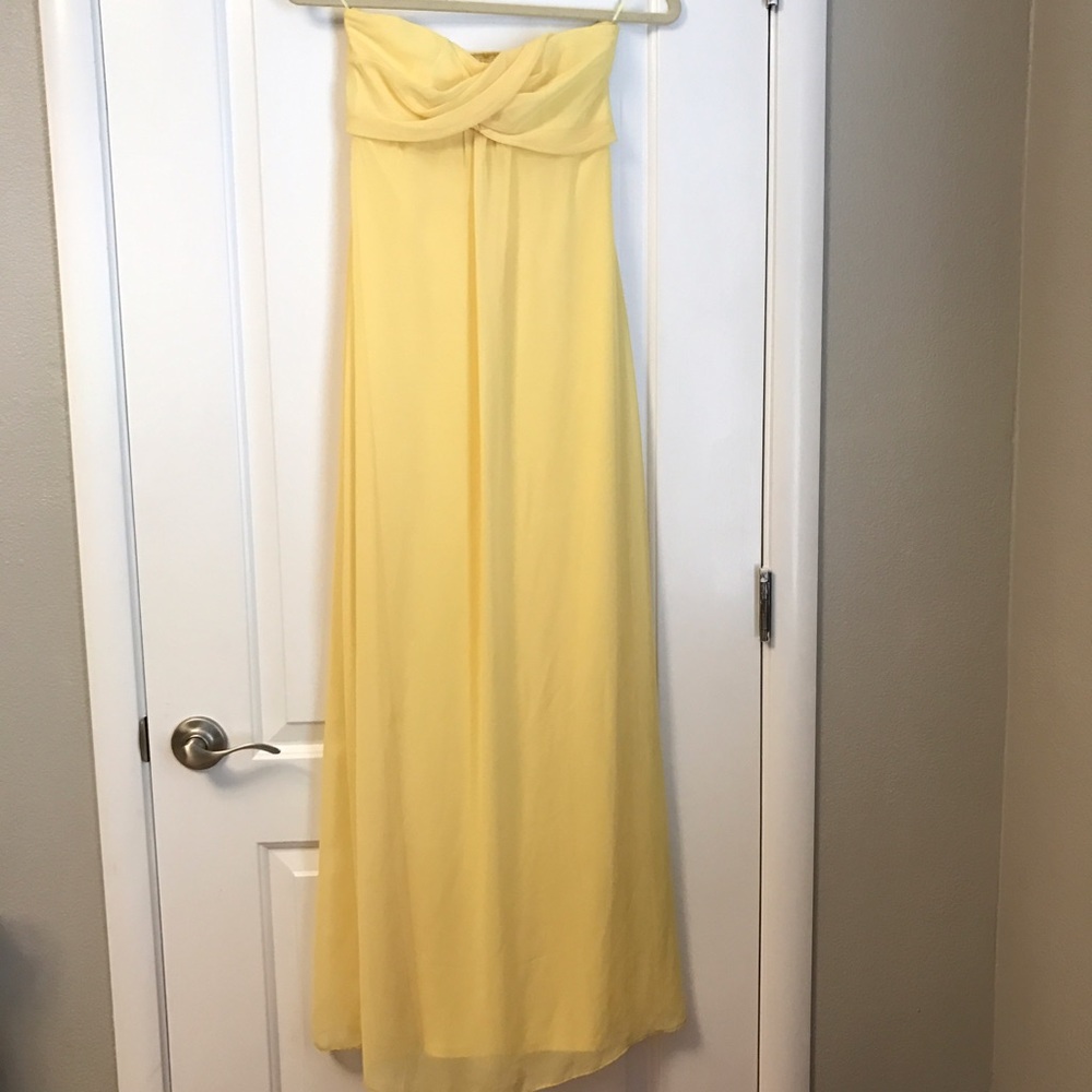 Asos petite bandeau dress canary yellow