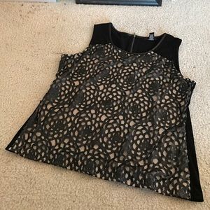 Sleeveless black top