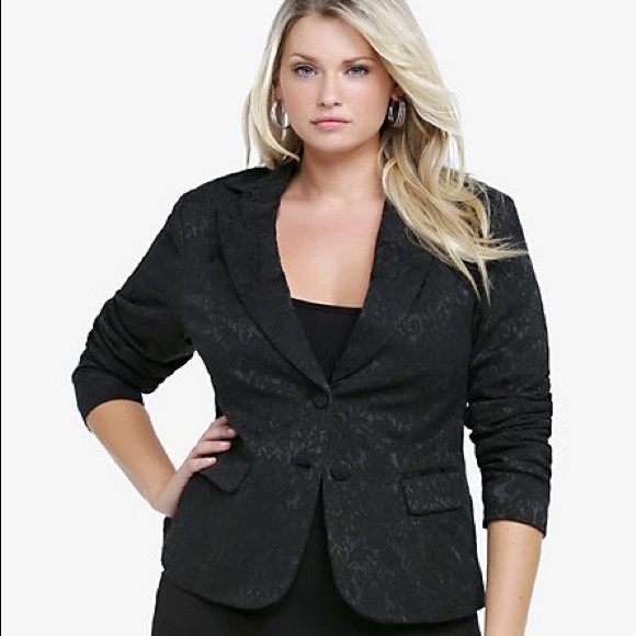 plus size brocade jacket