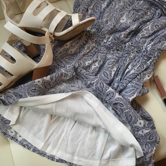 ☀️ summmer super sale ☀️ blue print mini dress - Picture 3 of 6