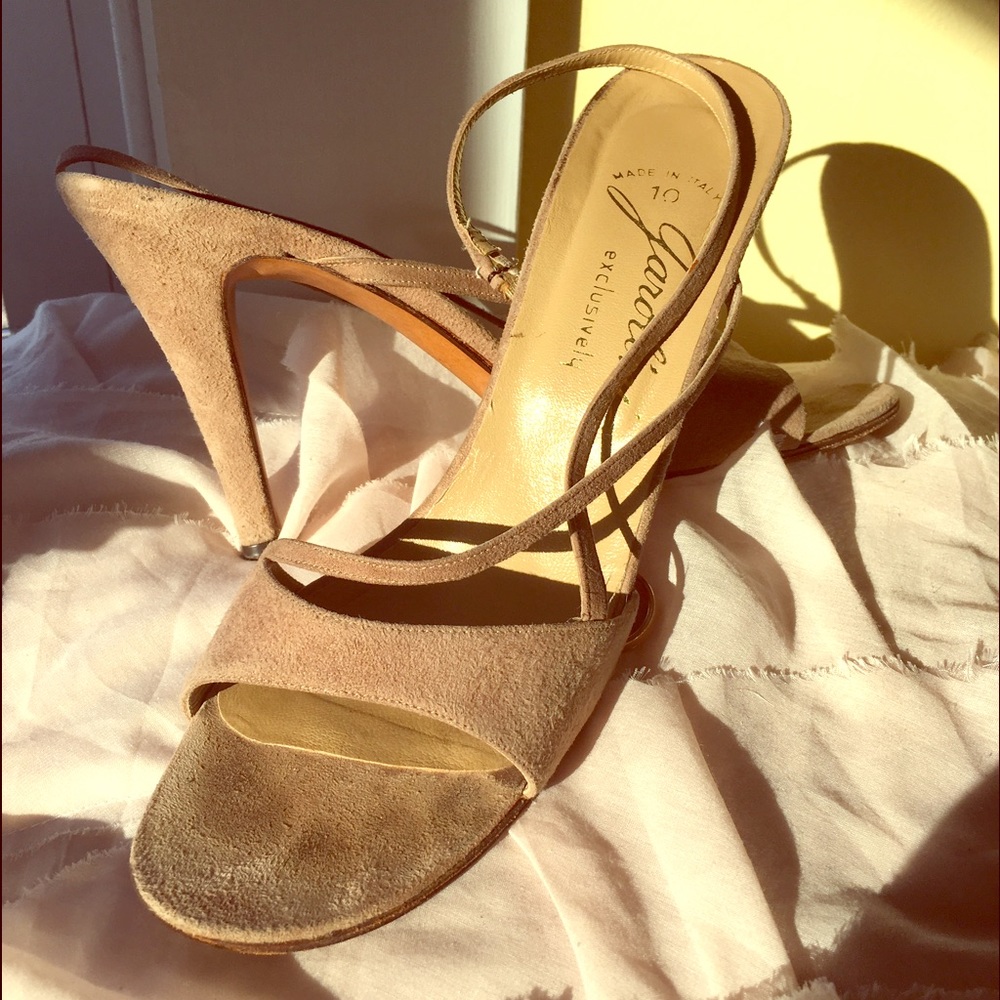 Strappy Sexy Garolini Italian Suede Heels