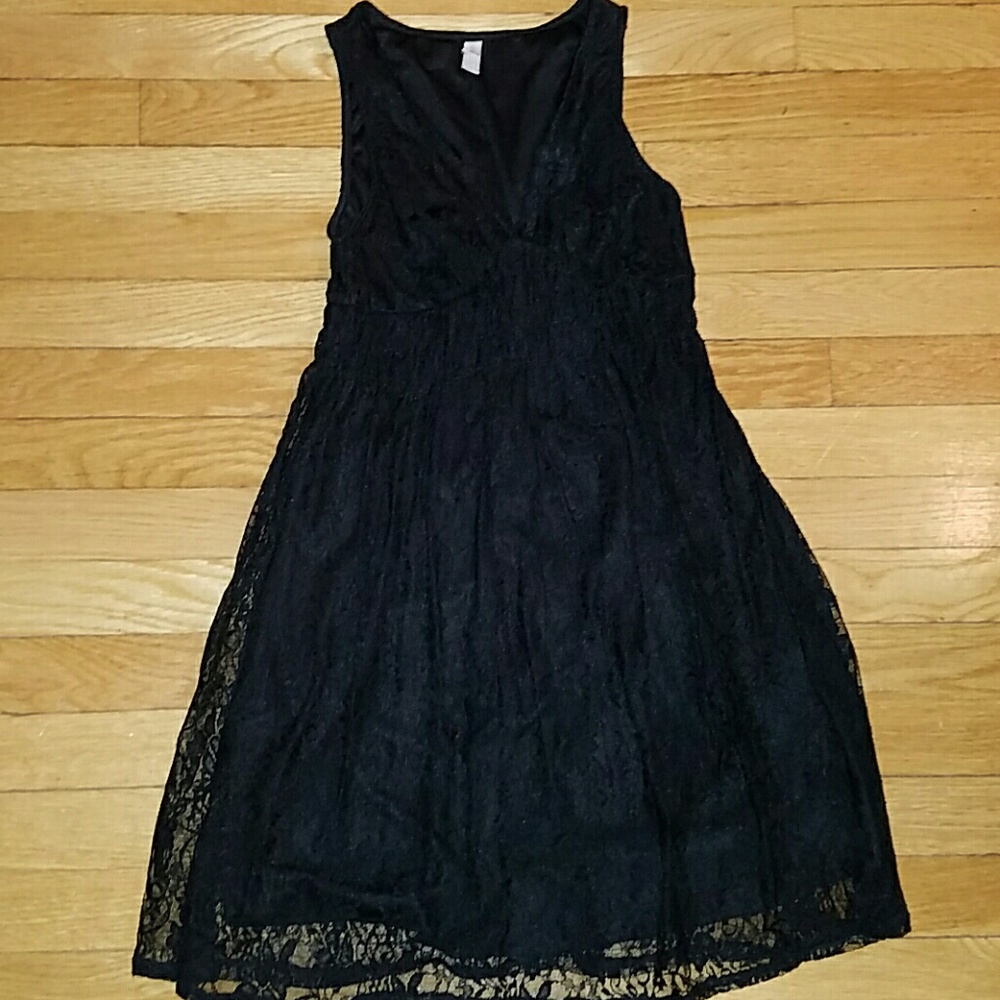 Exhilaration black lace dress