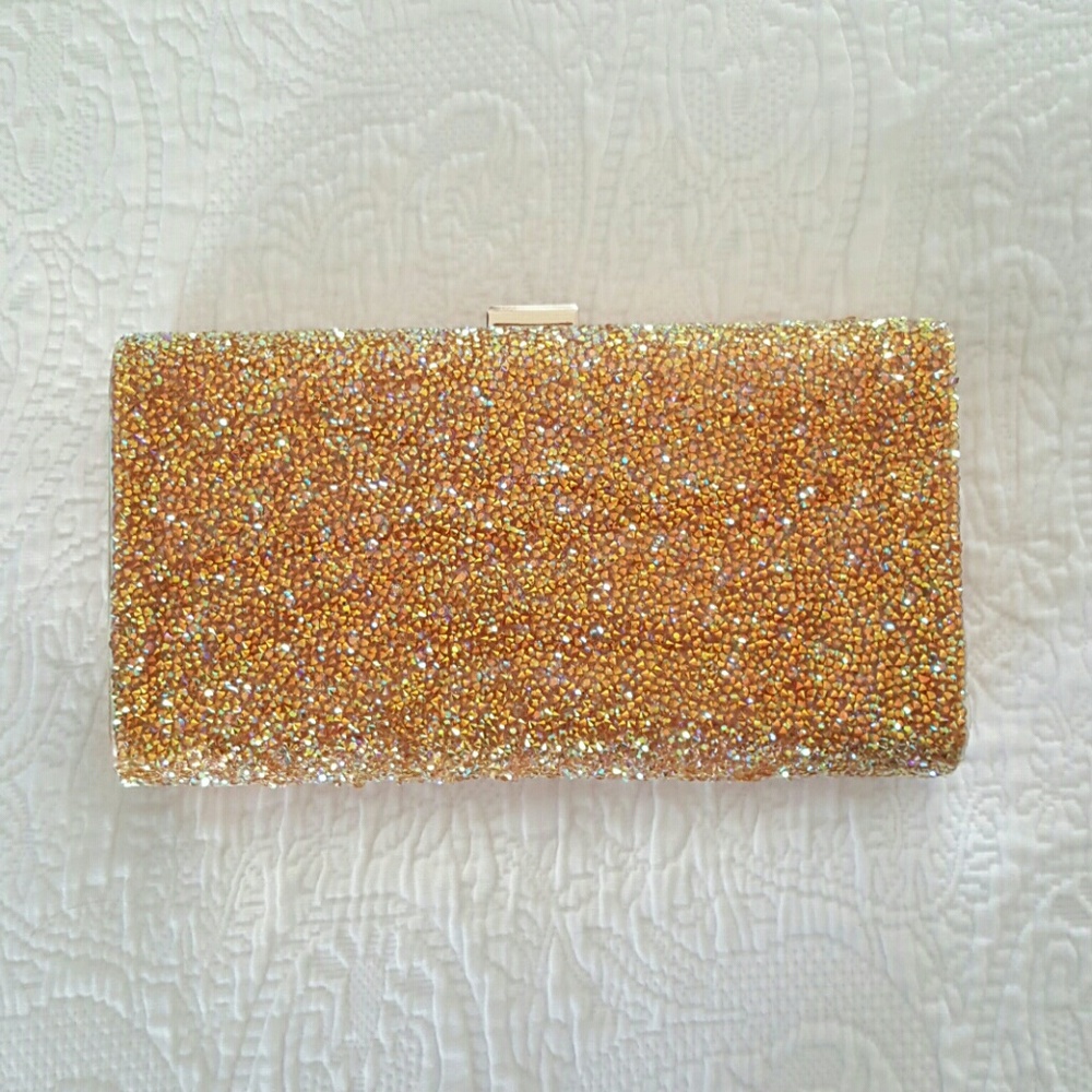 Aldo Gold Glitter Clutch NWT