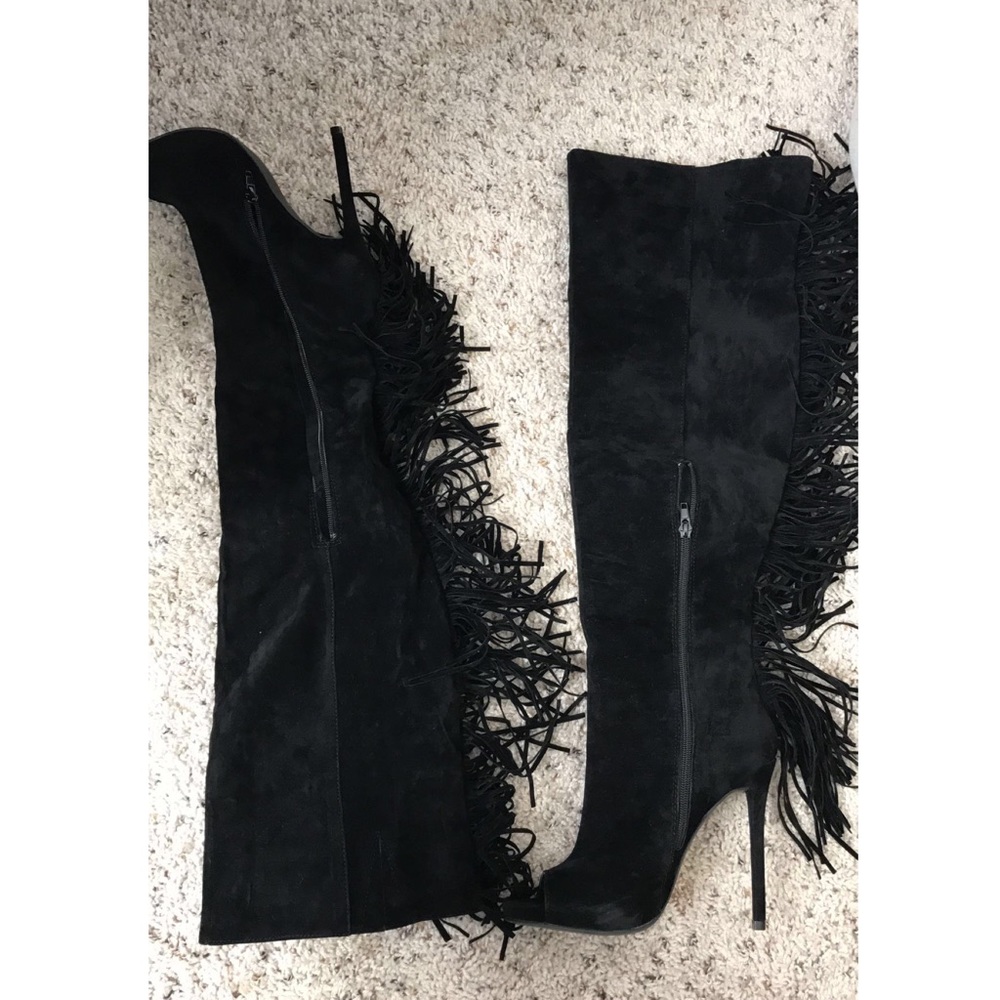 Thigh High Fringe Boots