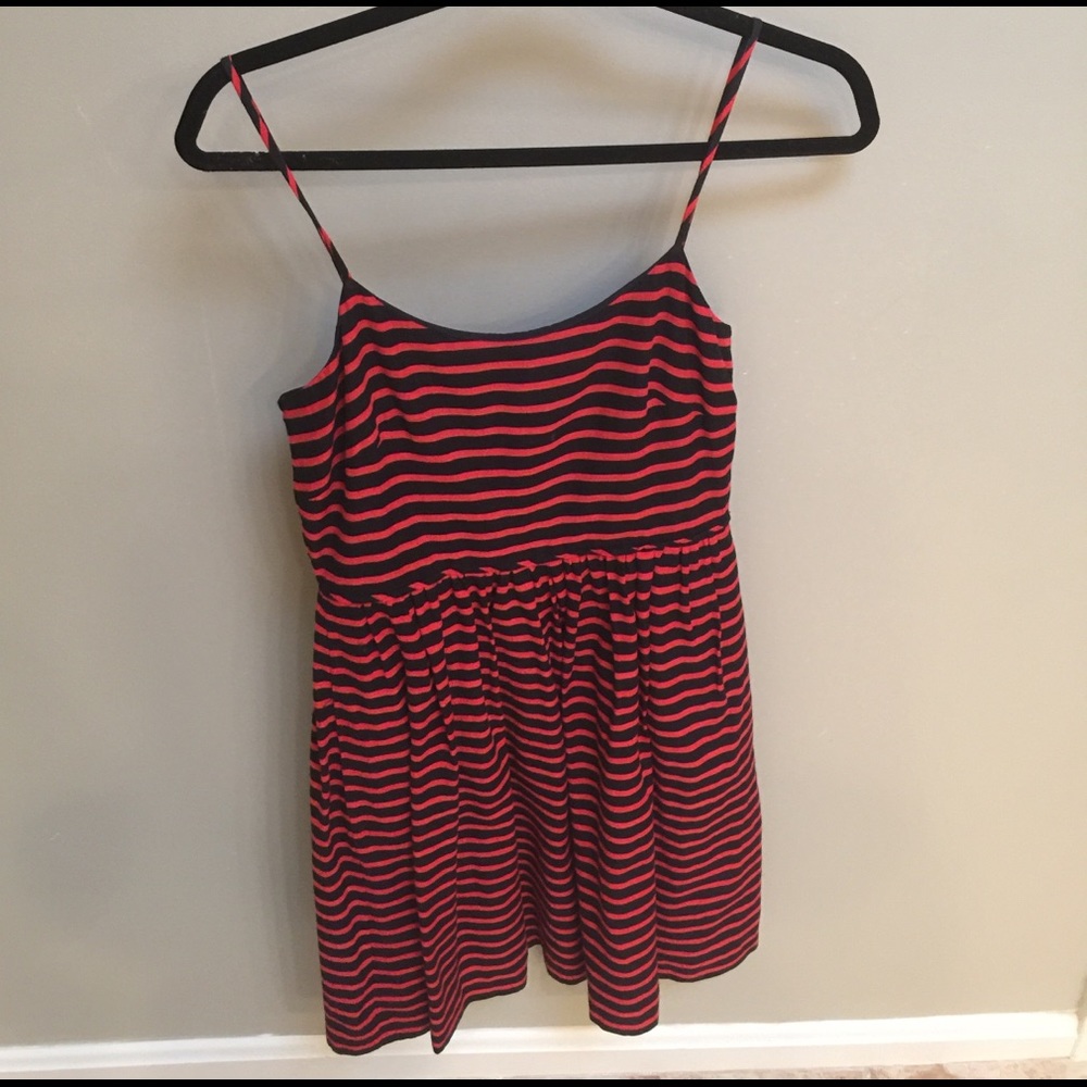 Jcrew red and black dress