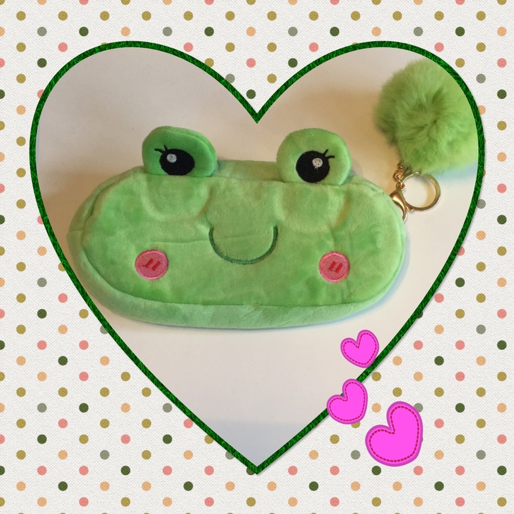 Green Frog Cosmetic / Coin Purse