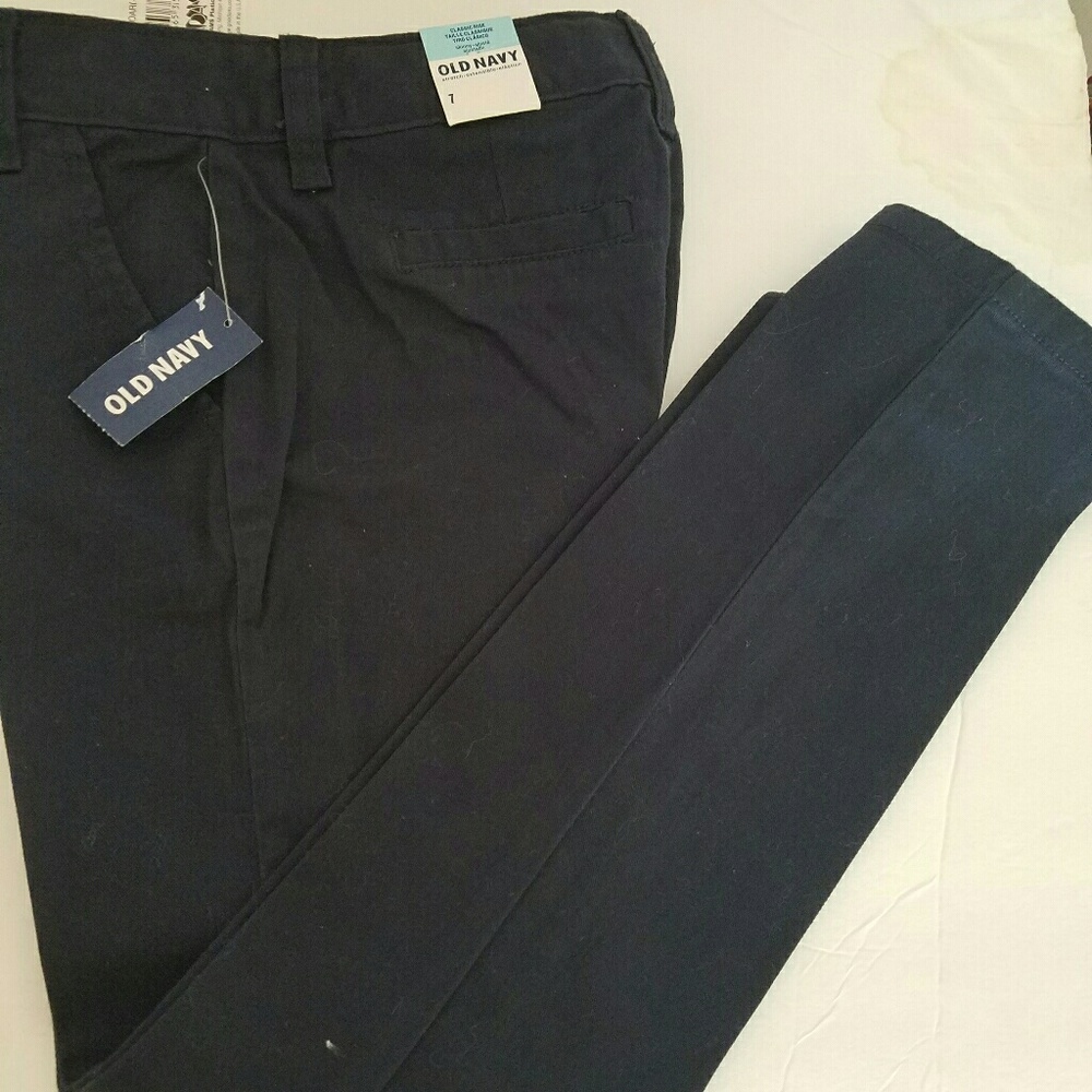 Old Navy skinny  Khakis Navy Blue boys size 7