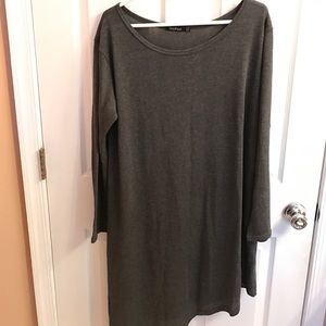 Gray sweater dress
