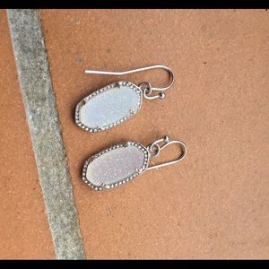 KENDRA SCOTT never worn earrings!! white druzy