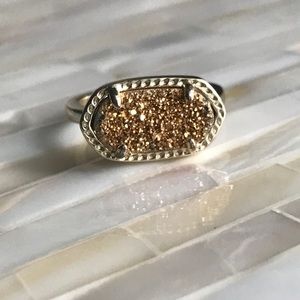 Kendra Scott Gold Drusy Ring, size 6