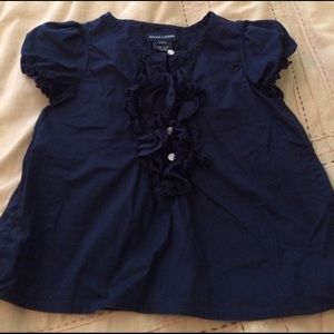Little girl ruffle front blues Ralph Lauren 4T