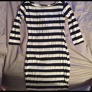 Navy & Cream striped dress!!!