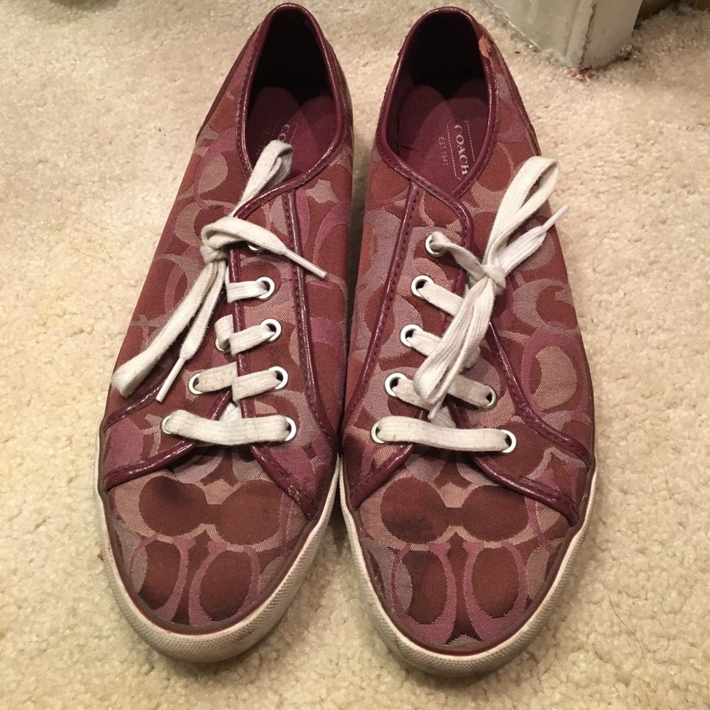 Coach burgundy sneaker
