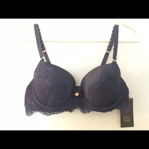 Versace Dark Blue Balconette Bra
