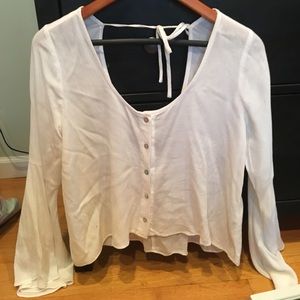 White flowy blouse
