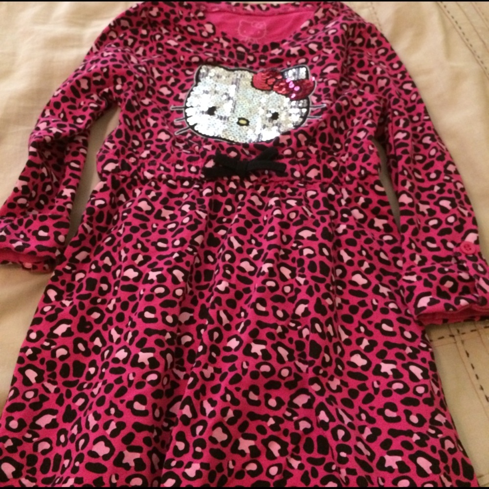 Little girl's Hello Kitty leopard dress 4T