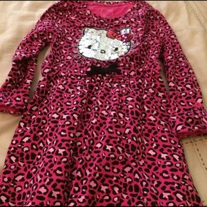 Little girl's Hello Kitty leopard dress 4T
