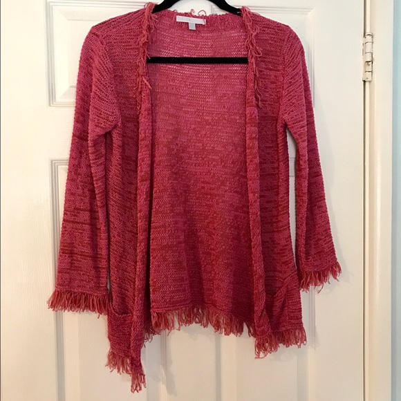 Beautiful Mercurized Cotton Pink Open Cardigan S - Picture 4 of 6