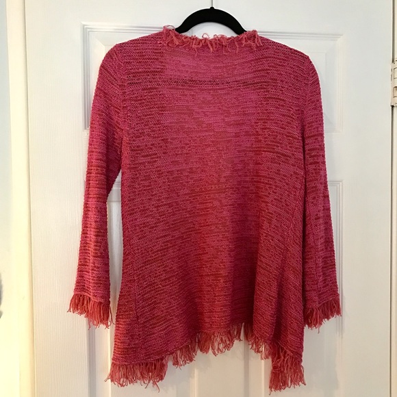 Beautiful Mercurized Cotton Pink Open Cardigan S - Picture 5 of 6