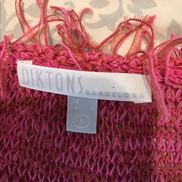 Beautiful Mercurized Cotton Pink Open Cardigan S - Picture 6 of 6