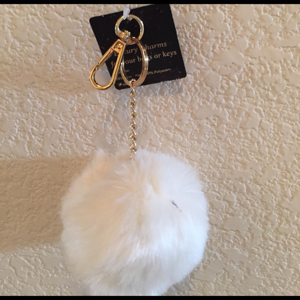 Expressions NYC Luxury  Pom Poms Key Chain.