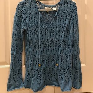 Boho knit long sleeve sweater