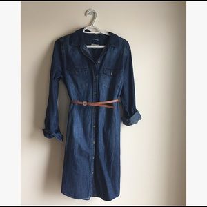 NWT Merona long sleeve denim/chambray dress