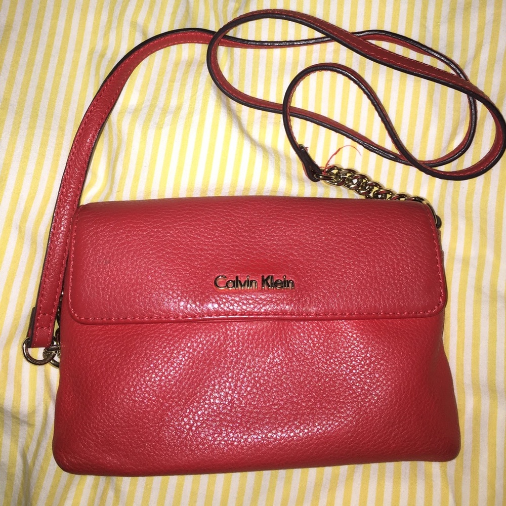 Red Calvin Klein Crossbody Bag