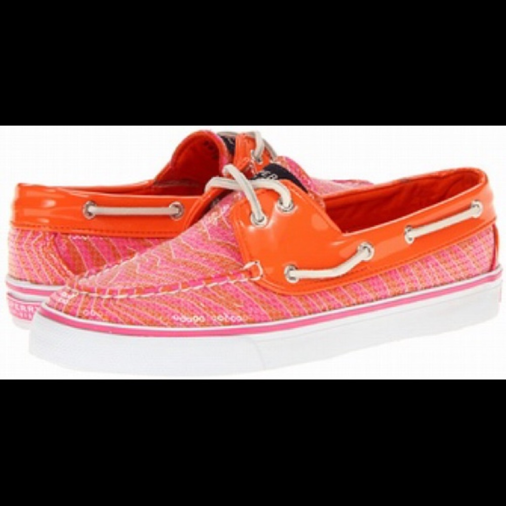 Pink and Orange Sequin Sperrys!