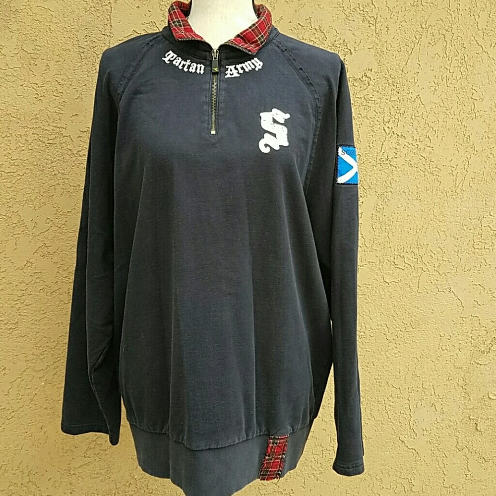DIADORA Scotland Tartan Army sweater size XL
