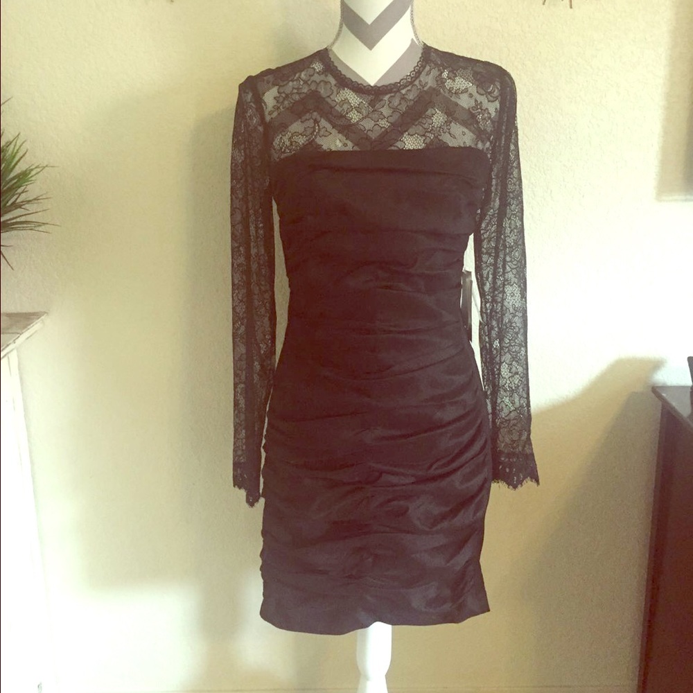 Black Lace Long Sleeve LBD