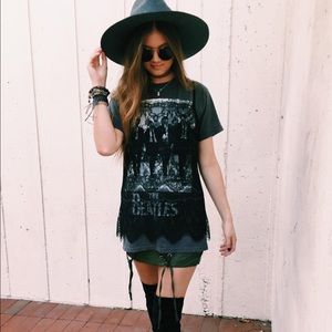 LF Lil Wayne vintage top with lace layer