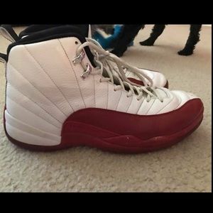 Mens cherry red Jordan's 12. Size 13