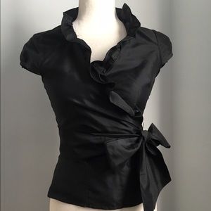 Ann Taylor silk wrap blouse