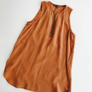 Vince Sleeveless Zipper Tank