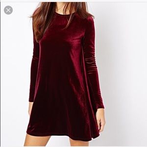 Beautiful Tildon Velvet Swing Dress