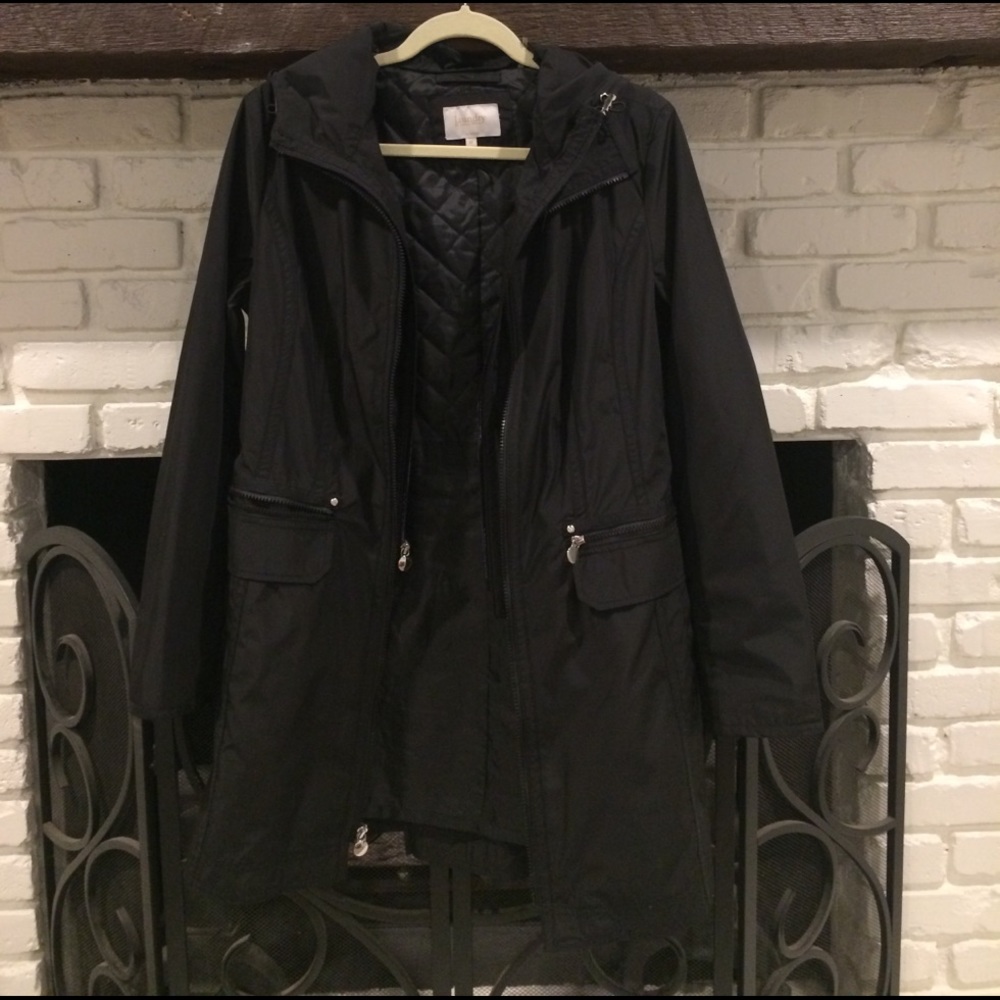 Black raincoat