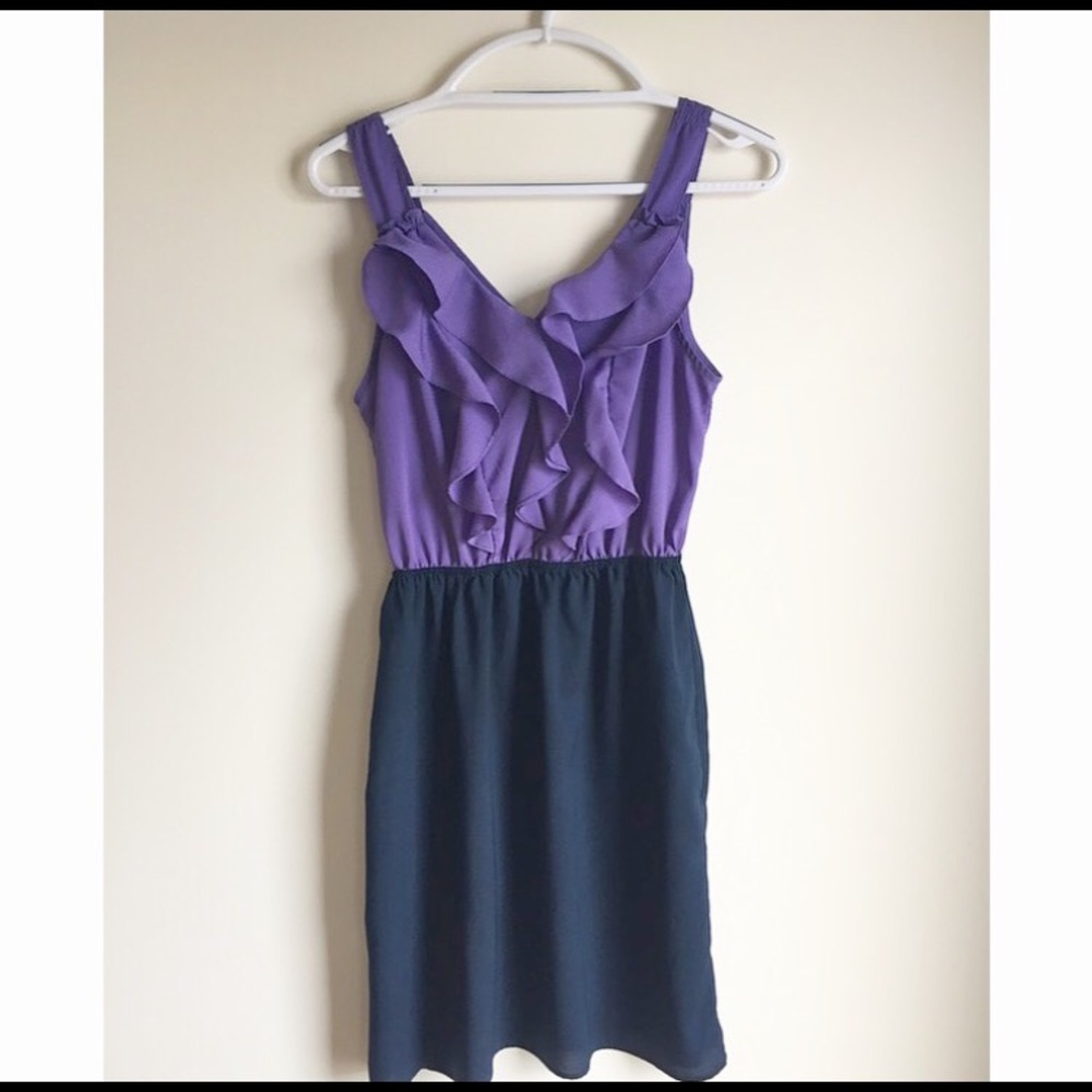 Mossimo lavender and navy dress