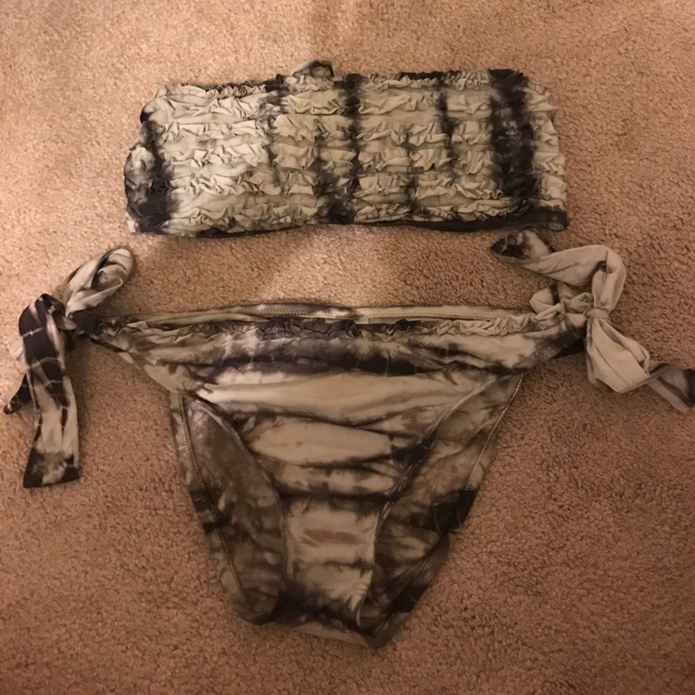 grey tye dye bathing suit bikini